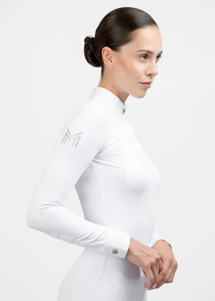 Maximilian Equestrian - Era Långärmad tävlingstopp WHITE