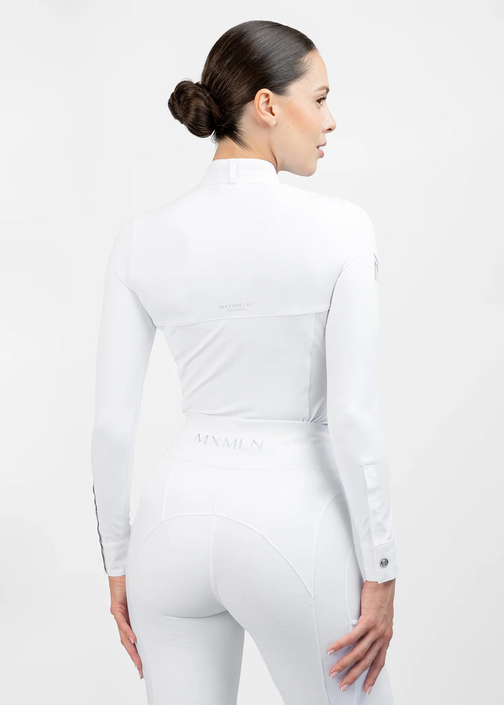 Maximilian Equestrian - Era Långärmad tävlingstopp WHITE