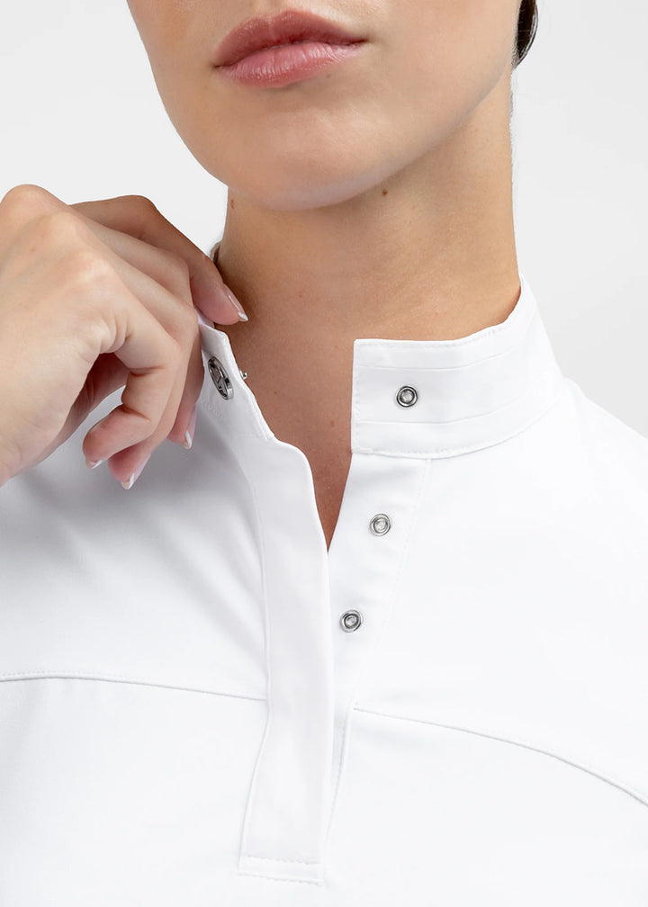 Maximilian Equestrian - Era kortärmad tävlingstopp WHITE