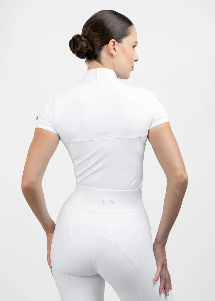 Maximilian Equestrian - Era kortärmad tävlingstopp WHITE