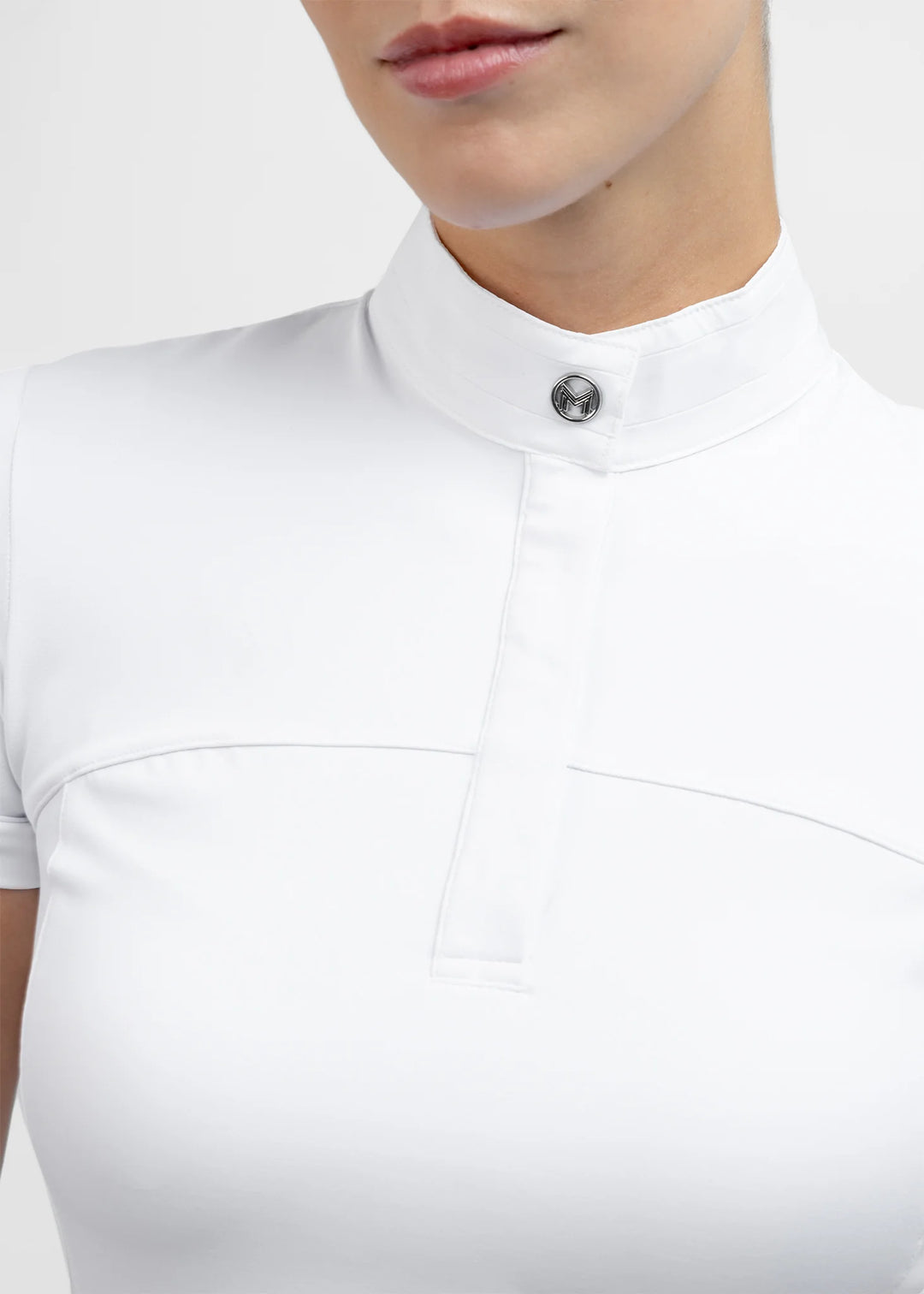 Maximilian Equestrian - Era kortärmad tävlingstopp WHITE