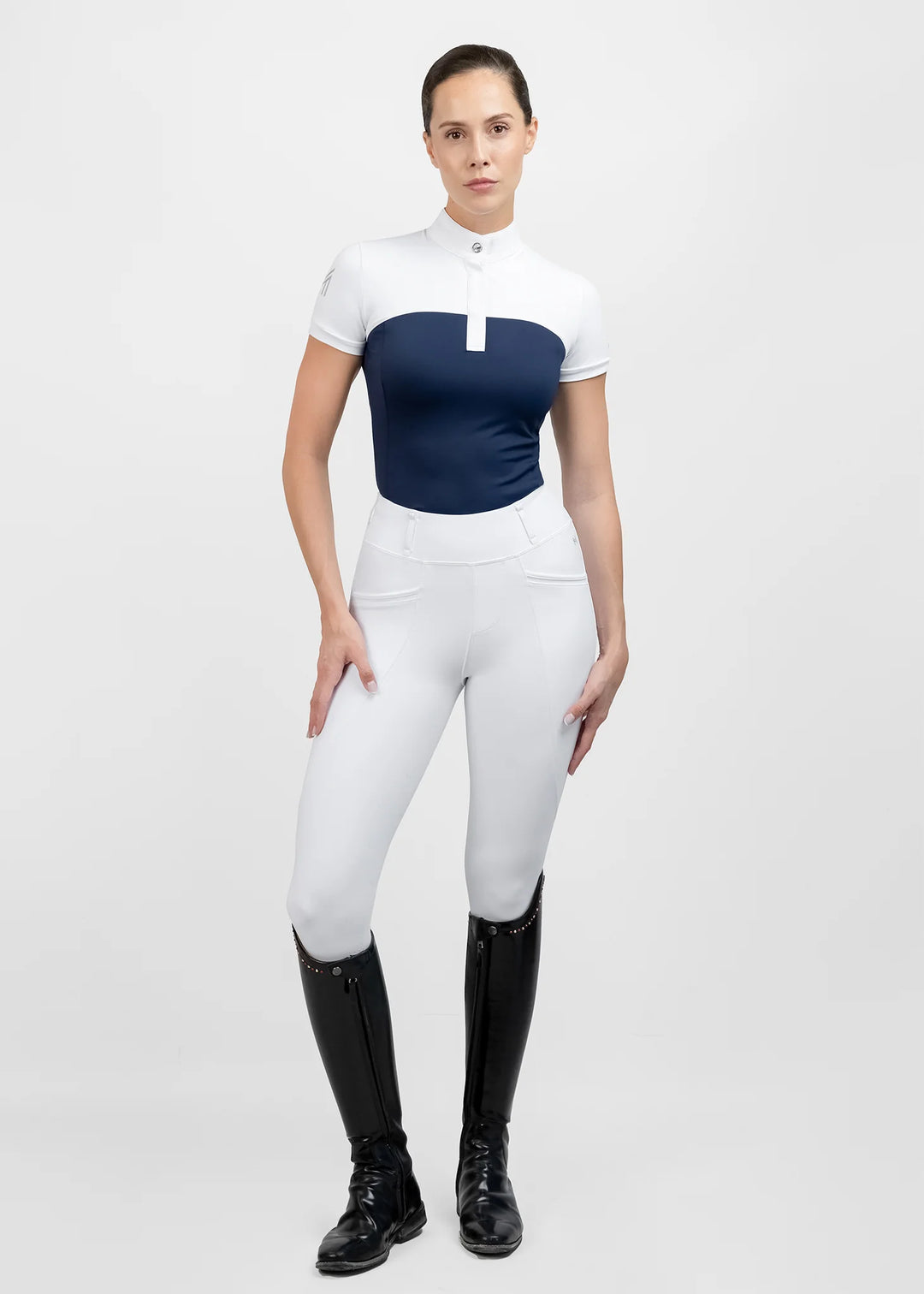 Maximilian Equestrian - Era kortärmad tävlingstopp NAVY