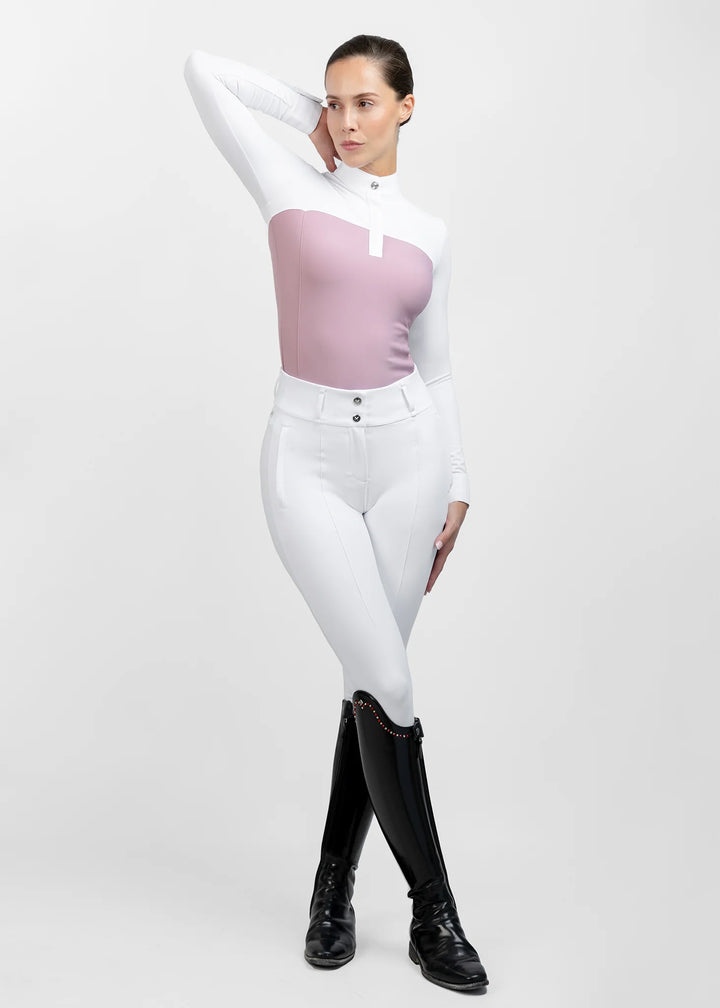 Maximilian Equestrian - Era Långärmad tävlingstopp MAUVE