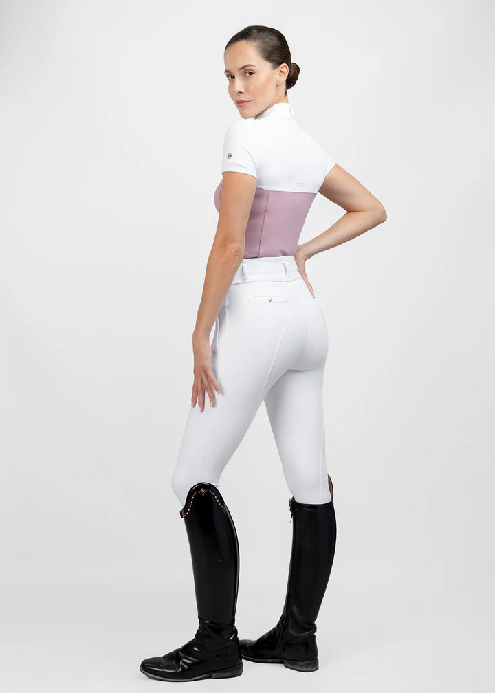 Maximilian Equestrian - Era kortärmad tävlingstopp MAUVE