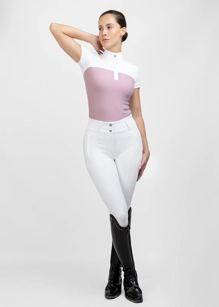 Maximilian Equestrian - Era kortärmad tävlingstopp MAUVE