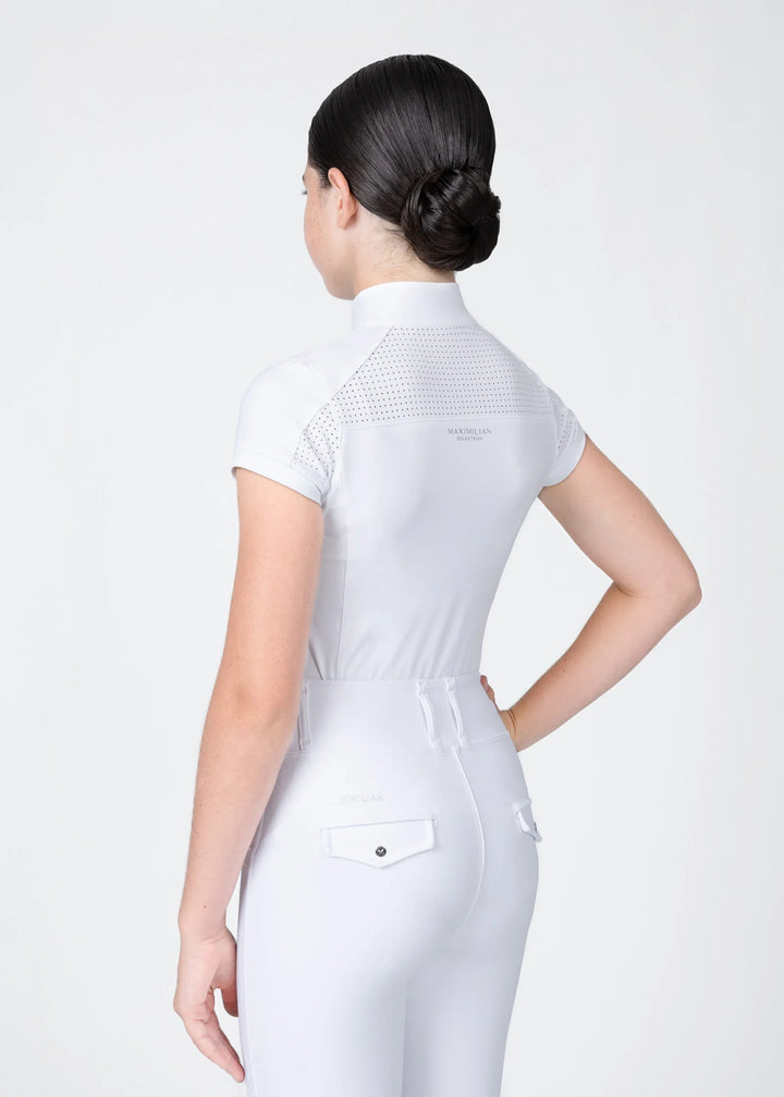 Maximilian Equestrian - YR Aveen Kortärmad Tävlingströja WHITE