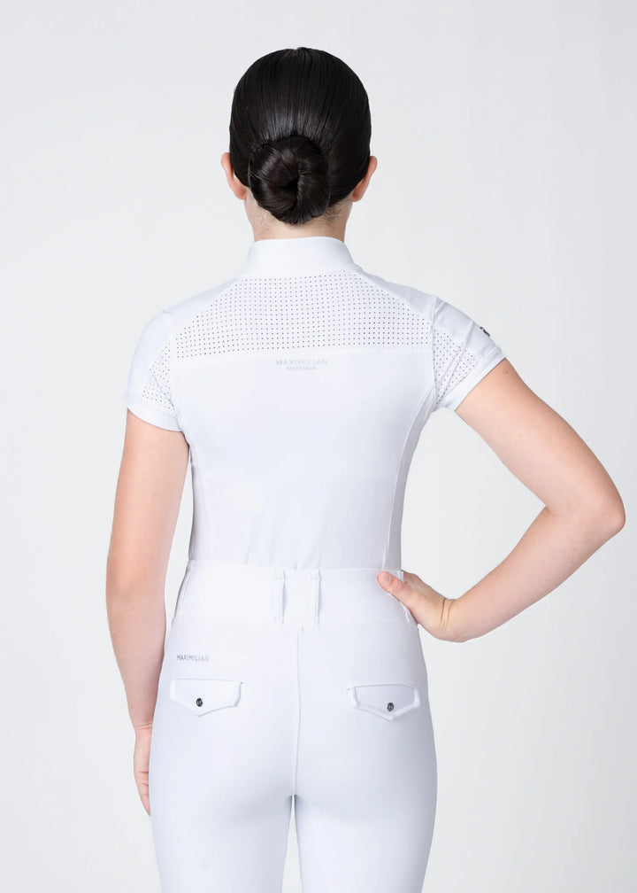 Maximilian Equestrian - YR Aveen Kortärmad Tävlingströja WHITE