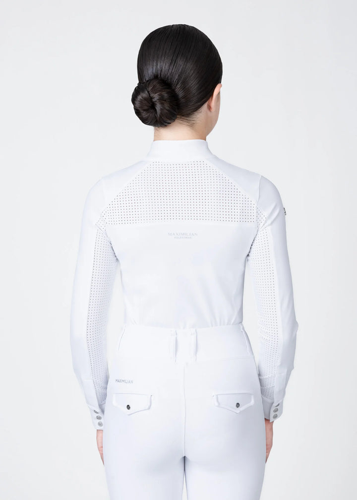 Maximilian Equestrian - YR Aveen Långärmad Tävlingströja WHITE