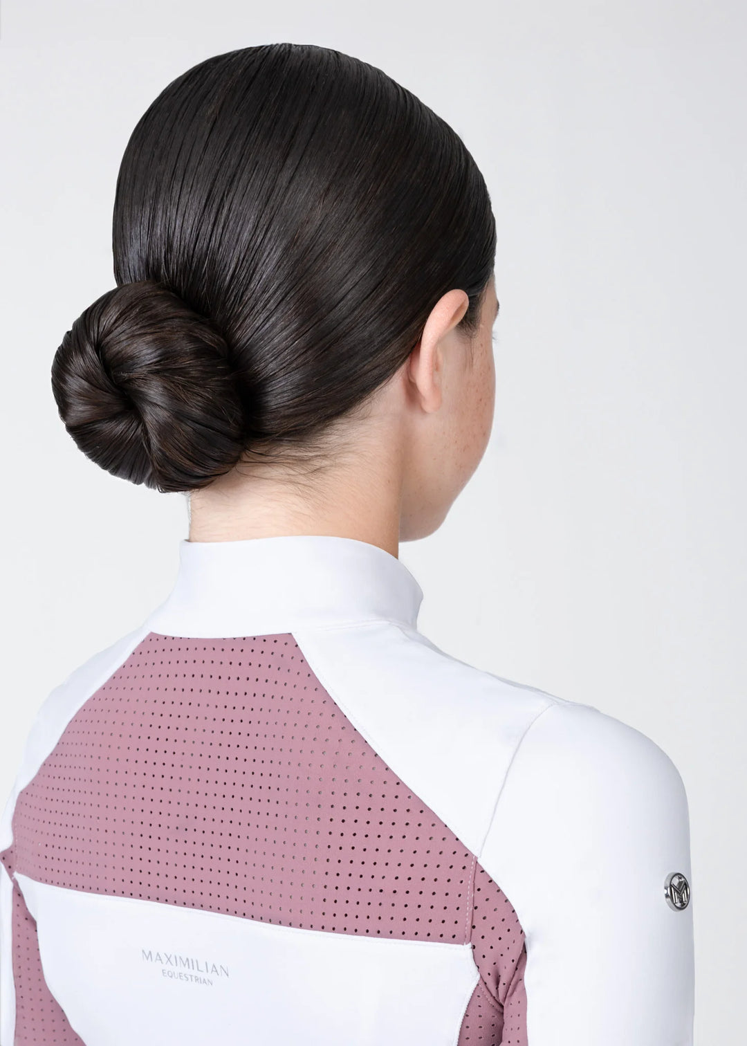 Maximilian Equestrian - YR Aveen Långärmad Tävlingströja WHITE/MAUVE