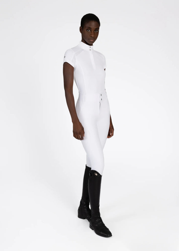Maximilian Equestrian - Aveen kortärmad tävlingstopp WHITE