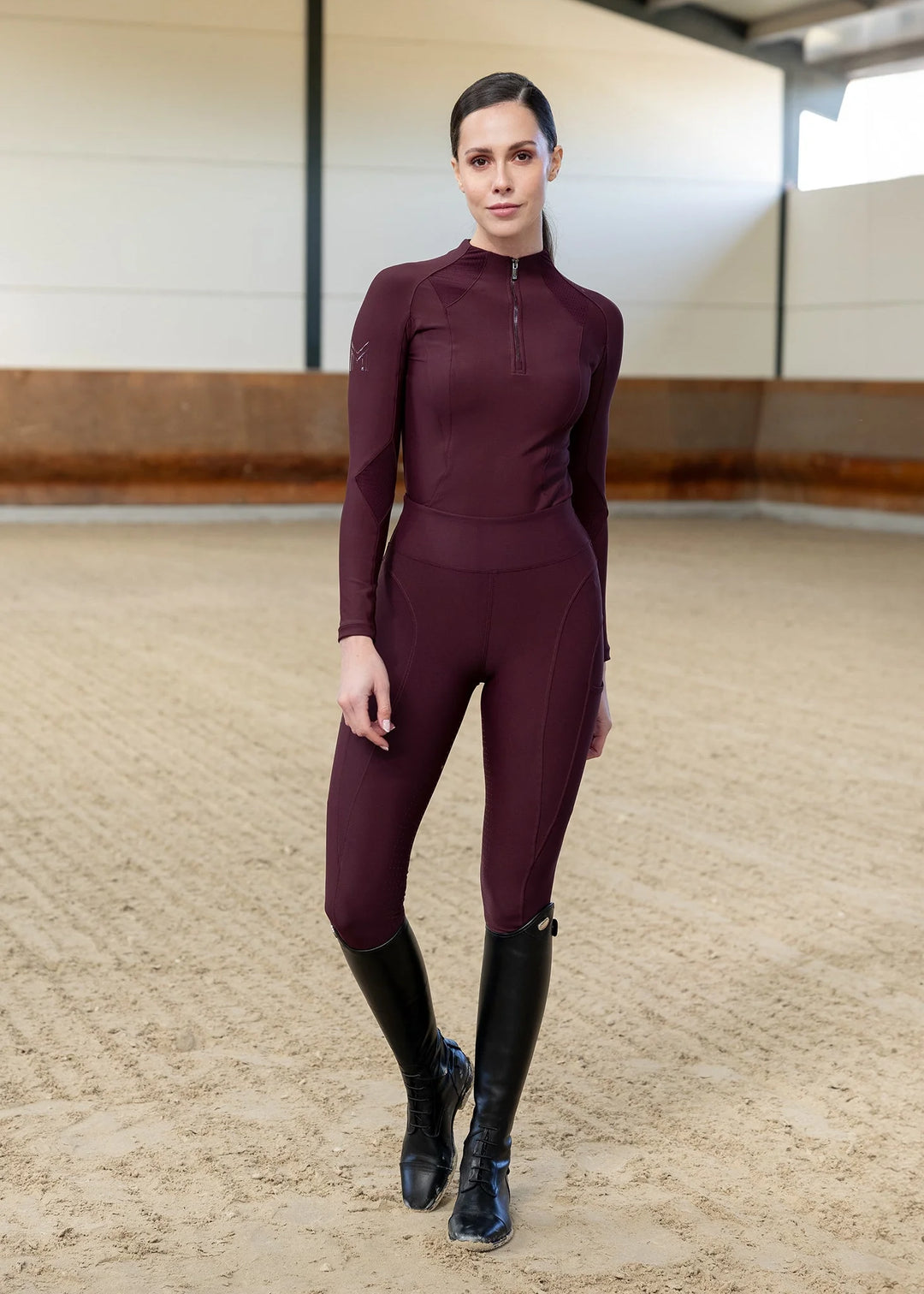 Maximilian Equestrian - Outline Helskodda Ridleggings BURGUNDY