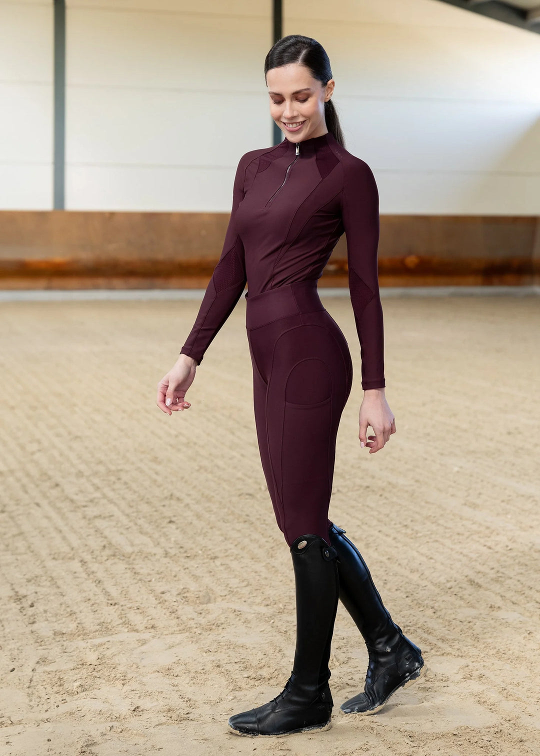 Maximilian Equestrian - Outline Helskodda Ridleggings BURGUNDY