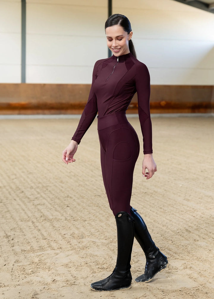 Maximilian Equestrian - Outline Helskodda Ridleggings BURGUNDY