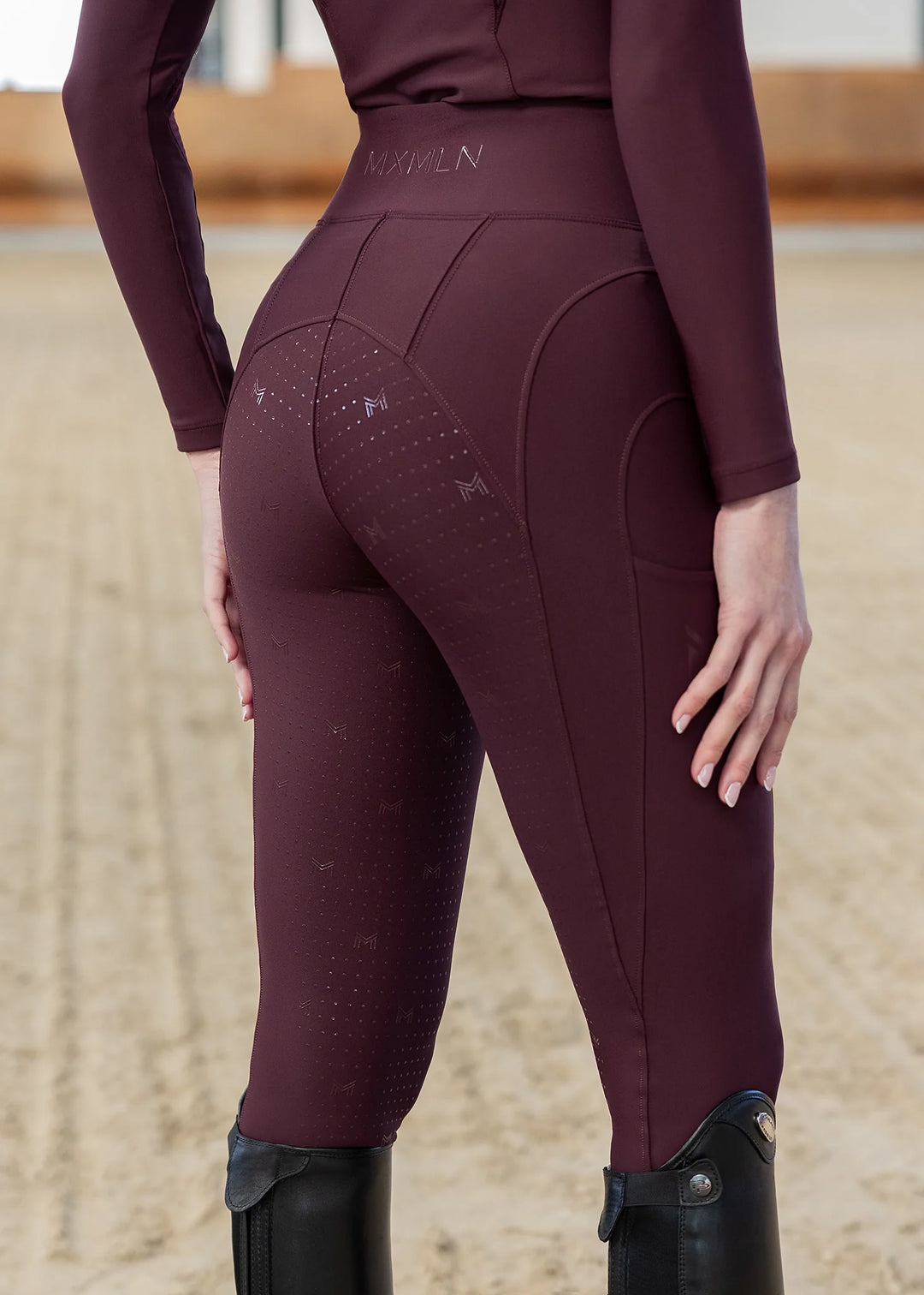 Maximilian Equestrian - Outline Helskodda Ridleggings BURGUNDY