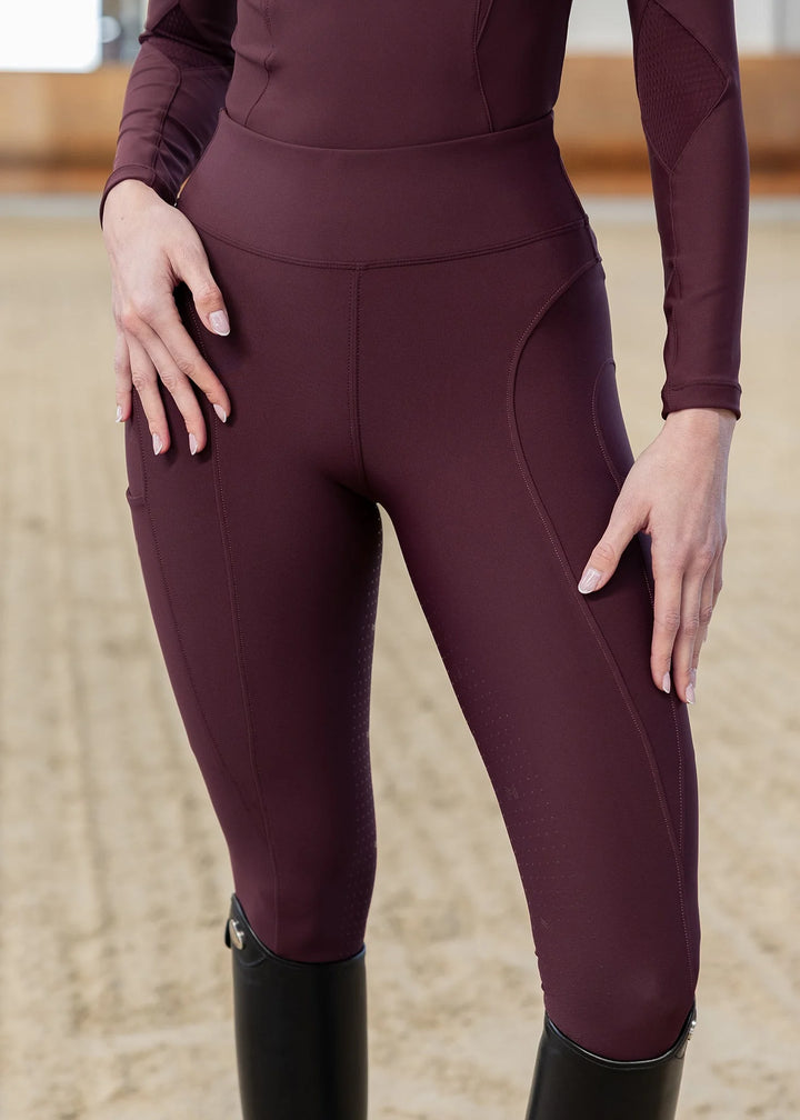 Maximilian Equestrian - Outline Helskodda Ridleggings BURGUNDY