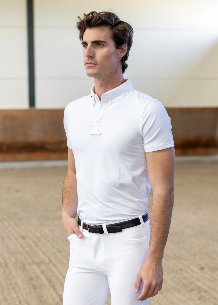 Maximilian Equestrian - Active kortärmad tävlingströja WHITE