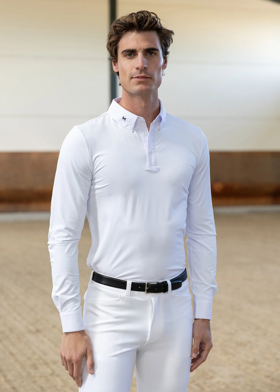 Maximilian Equestrian - Active långärmad tävlingströja WHITE