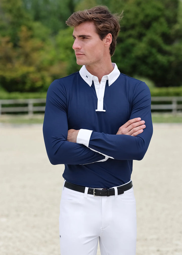 Maximilian Equestrian - Active långärmad tävlingströja NAVY