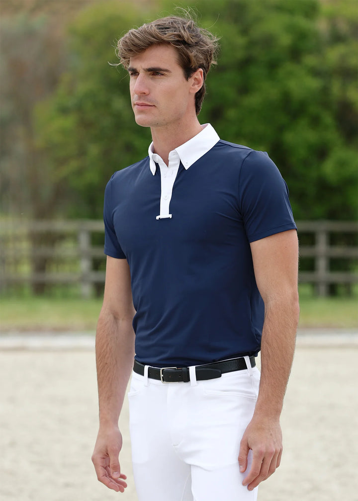 Maximilian Equestrian - Active kortärmad tävlingströja NAVY