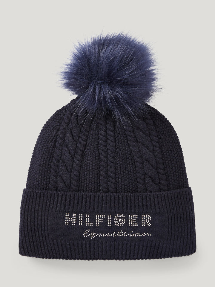 Tommy Hilfiger - Perry Pompom Beanie DESERT SKY