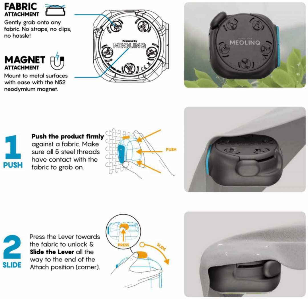 MEOLINQ Light01 – stark och pålitlig lampa med patenterat fästsystem